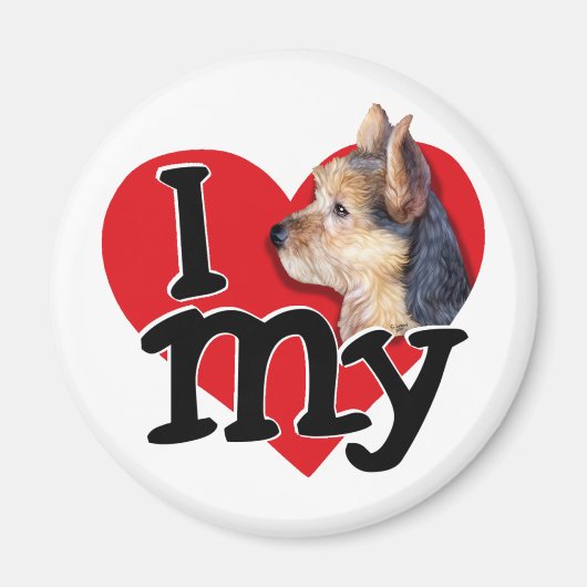 Australian Terrier I (heart) my Magnet (Vorne)