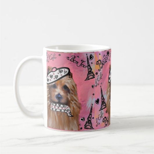 Australian Terrier Kaffeetasse (Links)