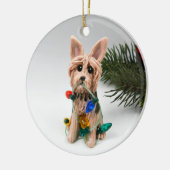 Australian Terrier Keramik Ornament (Links)