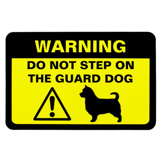 Australian Terrier (Long Schwanz) Guard Dog Warnin Magnet (Horizontal)
