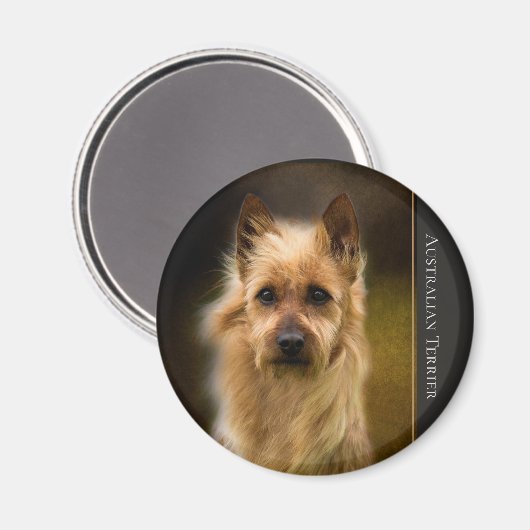 Australian Terrier Magnet (Vorderseite/Rückseite)