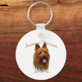 Australian Terrier Mama 2 Schlüsselanhänger (Rückseite)