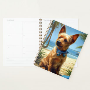Australian Terrier On Beach Hundeliebhaber Sommerg Planer