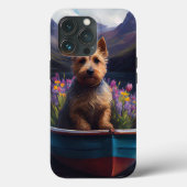 Australian Terrier on Paddle: Ein Landschaftliches Case-Mate iPhone Hülle (Rückseite)
