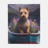 Australian Terrier on Paddle: Ein Landschaftliches Fleecedecke (Vorderseite)