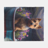 Australian Terrier on Paddle: Ein Landschaftliches Fleecedecke (Vorderseite (Horizontal))