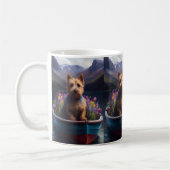 Australian Terrier on Paddle: Ein Landschaftliches Kaffeetasse (Links)