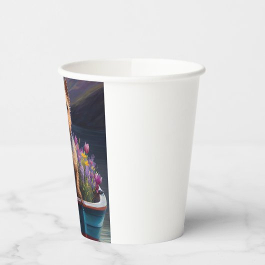 Australian Terrier on Paddle: Ein Landschaftliches Pappbecher (Links)