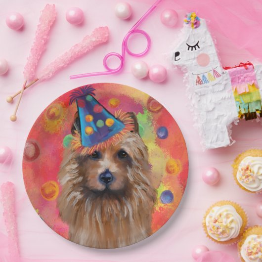 Australian Terrier Pappteller (Party)