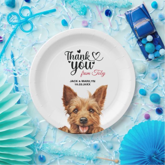 Australian Terrier Pappteller (Party)