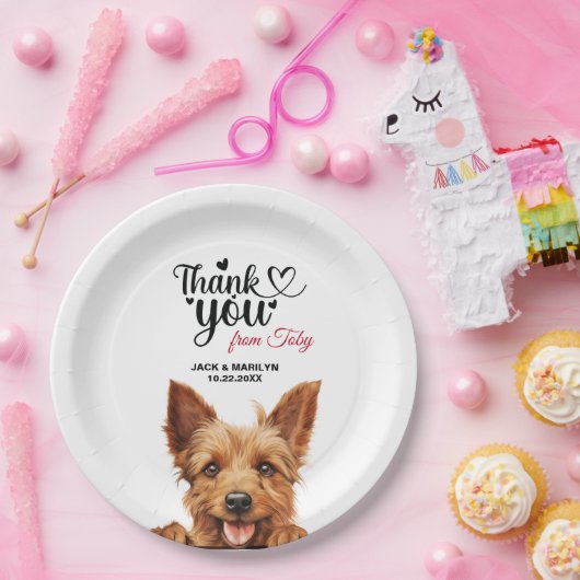 Australian Terrier Pappteller (Party)