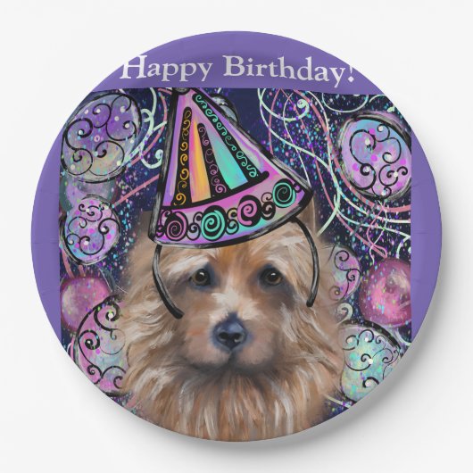 Australian Terrier Pappteller (Vorderseite)