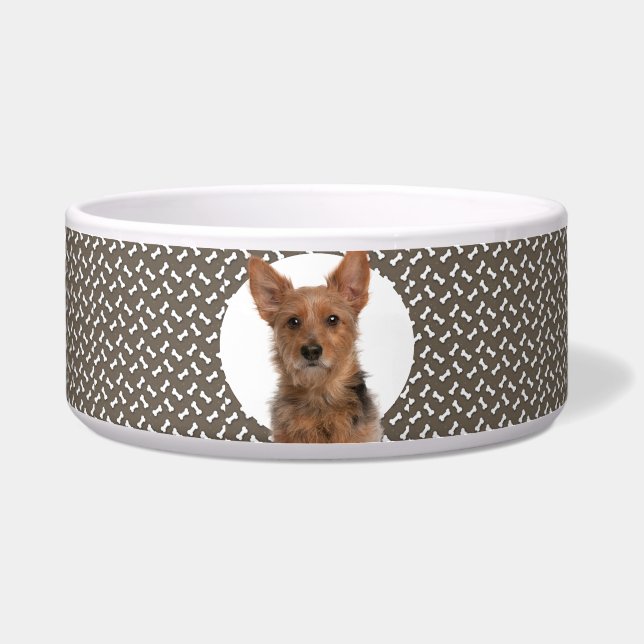 Australian Terrier Personalize Foto & Name Dog Napf (Vorderseite)