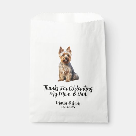 Australian Terrier Pet Cocktail Wedding Geschenktütchen (Vorderseite)