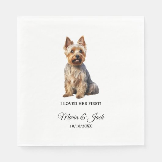 Australian Terrier Pet Cocktail Wedding Serviette (Vorderseite)