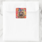 Australian Terrier Quadratischer Aufkleber (Tasche)