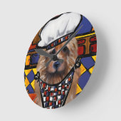 Australian Terrier Runde Wanduhr (Winkel)