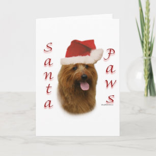 Australian Terrier Santa Paws Feiertagskarte