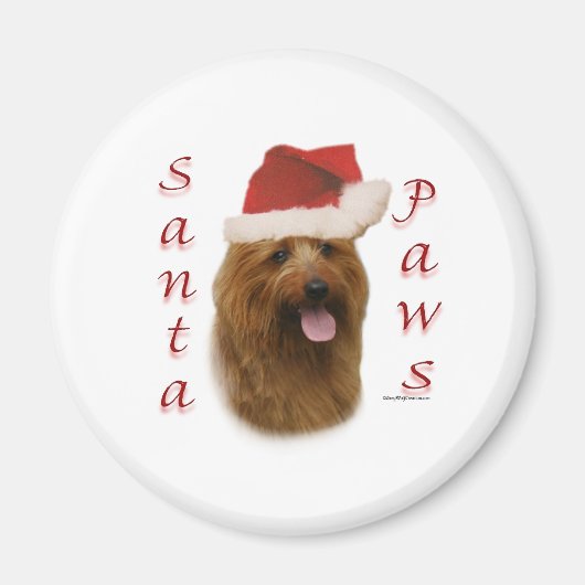 Australian Terrier Santa Paws Magnet (Vorne)