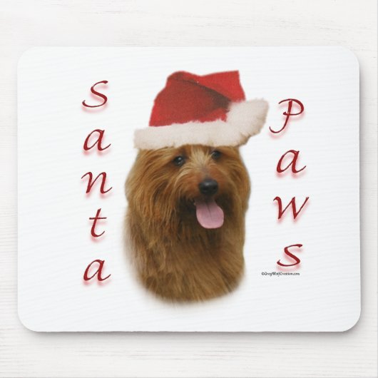 Australian Terrier Santa Paws Mousepad (Vorne)
