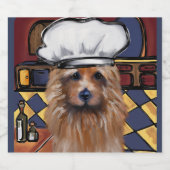 Australian Terrier Schaumweinetikett (Einzelnes Label)
