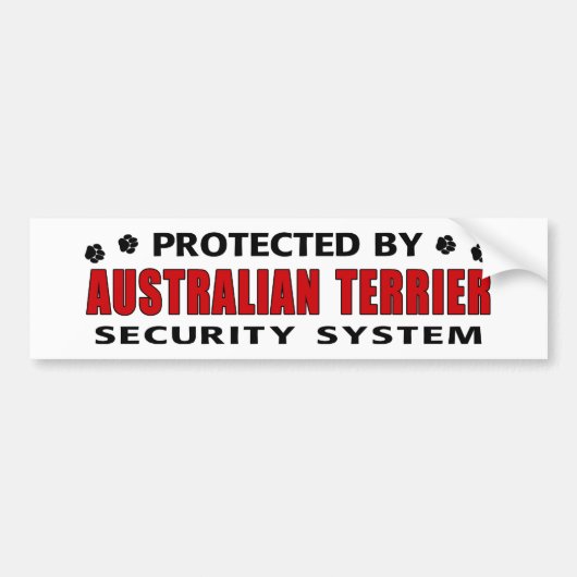 Australian Terrier Security Autoaufkleber (Vorne)