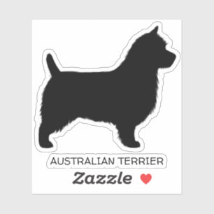 Australian Terrier Silhouette Aussie Dog Vinyl Aufkleber