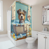 Australian Terrier Sloppy Sleepy Niedlich Funny Duschvorhang (Beispiel)
