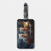 Australian Terrier Snowy Sleigh Weihnachtsdekor Gepäckanhänger (Rückseite vertikal)