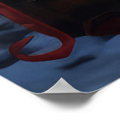 Australian Terrier Snowy Sleigh Weihnachtsdekor Poster (Ecke)