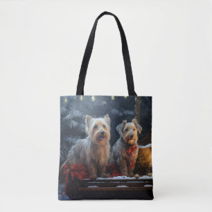 Australian Terrier Snowy Sleigh Weihnachtsdekor Tasche
