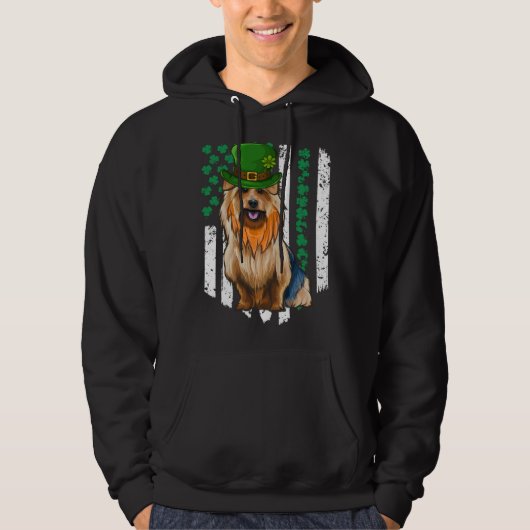 Australian Terrier St Patricks Day Irish American  Hoodie (Vorderseite)