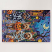 Australian Terrier Trick-or-Treating zu Halloween Puzzle (Horizontal)