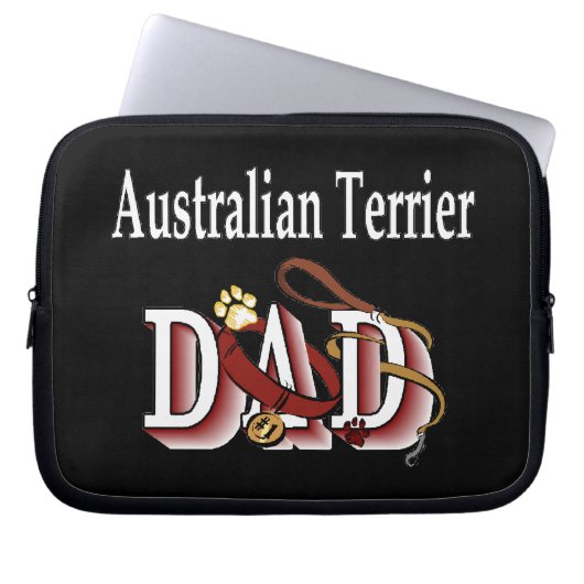 Australian Terrier Vater Laptopschutzhülle (Vorderseite)