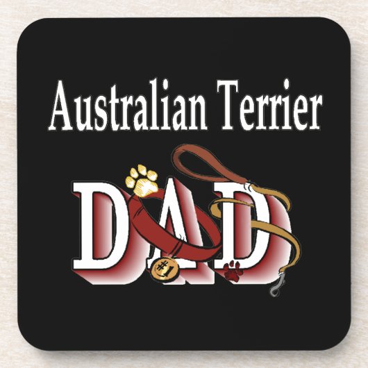 Australian Terrier Vater Untersetzer (Vorderseite)