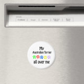 Australian Terrier Walks Design Magnet (In Situ (Geschirrspüler))