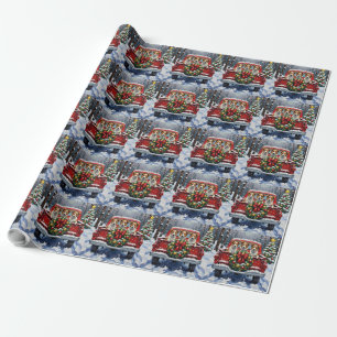 Australian Terrier Weihnachten Rotes Lastwagen Url Geschenkpapier