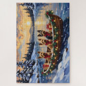 Australian Terrier Weihnachtsboot Urlaub Puzzle (Vertikal)