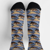 Australian Terrier Weihnachtsboot Urlaub Socken (Oben)