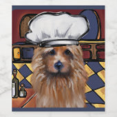 Australian Terrier Weinetikett (Einzelnes Label)