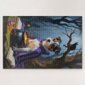 Australian Terrier Whimsical Halloween Painting Puzzle (Horizontal)