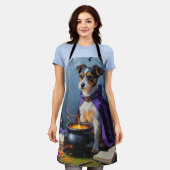 Australian Terrier Whimsical Halloween Painting Schürze (Getragen)