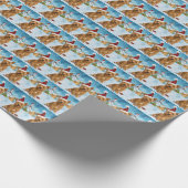 Australian Terrier Winter Wonderland Weihnachten Geschenkpapier (Ecke)