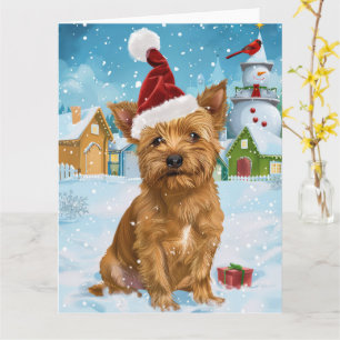 Australian Terrier Winter Wonderland Weihnachten Karte