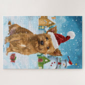 Australian Terrier Winter Wonderland Weihnachten Puzzle (Horizontal)