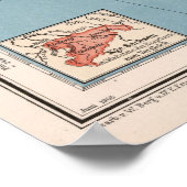 Australian Topography Map (1905) Poster (Ecke)