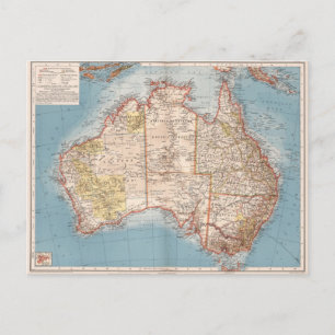 Australian Topography Map (1905) Postkarte