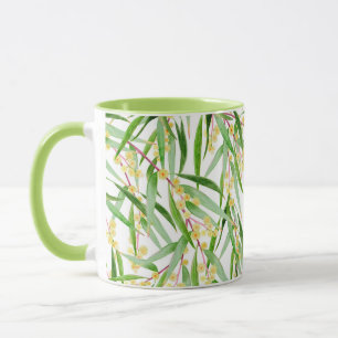Australian Wattle Pattern Coffee Tasse