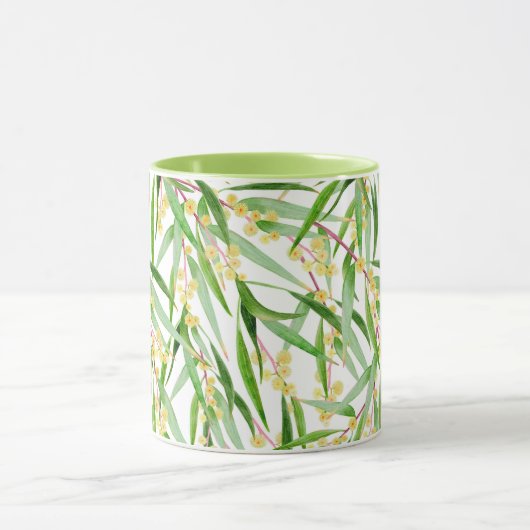 Australian Wattle Pattern Coffee Tasse (Zentrum)