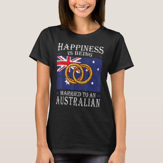 Australian Wedding Australia Marriage Flag Married T-Shirt (Vorderseite)